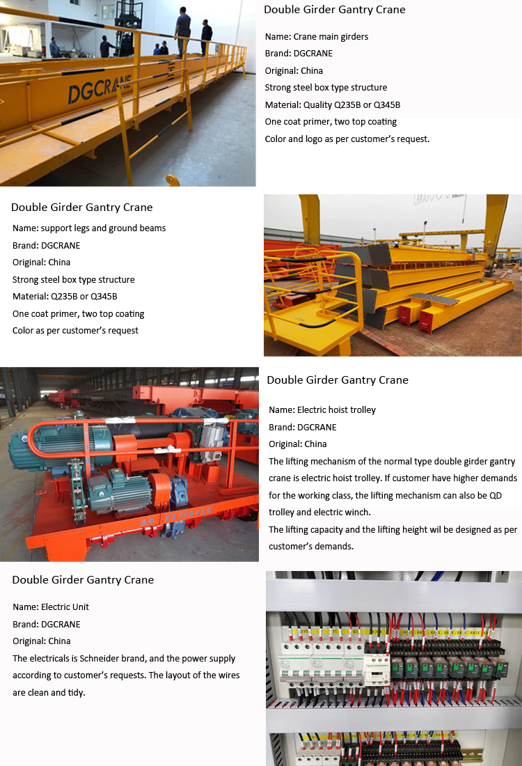 Double Girder Gantry Crane with Trolley