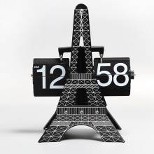 Eiffel Flip Clock com Cartas Automáticas