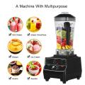 BPA Free 2L Jar 2200W Professional Smart Timer Pre-programed Blender Mixer Juicer Food Processor Ice Smoothies Crusher Black