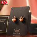 Carte de boucles d&#39;oreilles Fashion Black Bronzing Logo