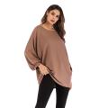 Lady Bat Long Sleeve Woman Plus Size Blouse