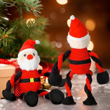 Christmas Toys with Squeaker Santa Squeaky Toys