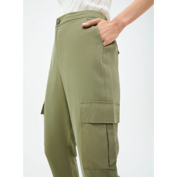 Pantalon décontracté vert personnalisé pour femme