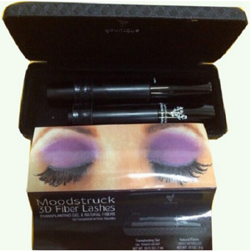 Waterproof 3D Fiber Eyelashes Mineral Cream 2 PCS /Set Mascara