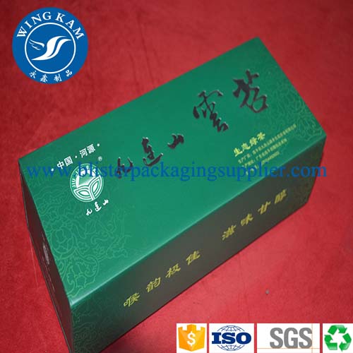 Rectangle Green Tea Cardboard Box Packaging,