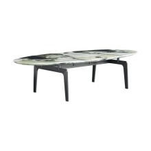 Moldura de jazz pés modernos contemporâneos mesa lateral mesa lateral top de mármore pintando metal carrua natural de jantar branco natural mesas
