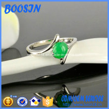 Anillo chino de jade con bandeja de plata