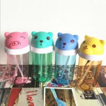 Baby Plastic Water Bottle with Cute Cartoon Cover