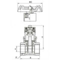 Brass Magnetic Lockable Gate Valve, Full Port, NSF UPC