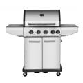 4 Burner Gas BBQ Grill with Side Burner