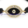 Black Evil Eye Crystal Shamballa Inspired Bracelet