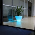 Maceta de plástico iluminada decoración del hogar maceta LED