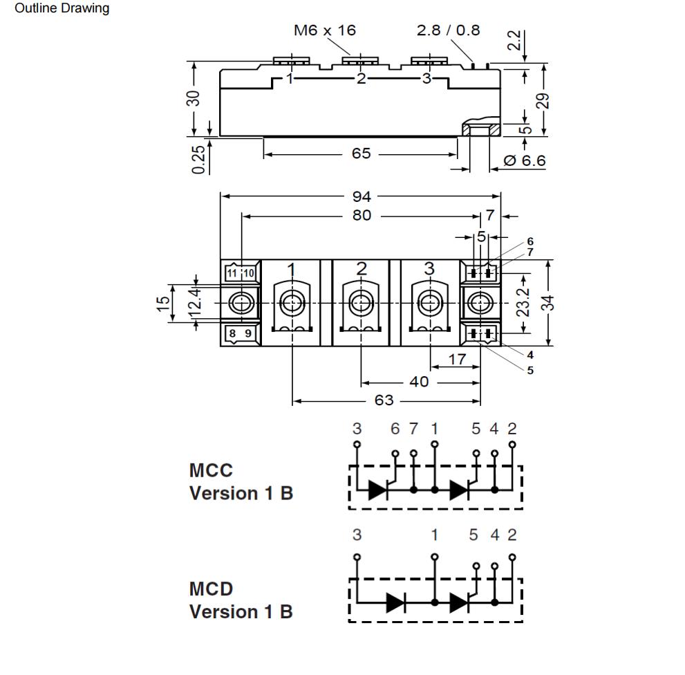 YZPST-MCD215-20I01 Outline Drawing YZPST-MCD215-20I01 Outline Drawing