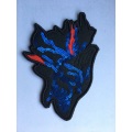 Wolf design flag sequins embroidery patches