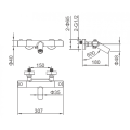 Exposed Installation Bath Mixer Thermostatic Shower