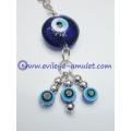 Custom  blue evil eye beads key chain