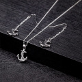 Gold Plated Stainless Steel Anchor Jewelry Set