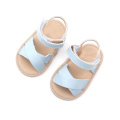 Chaussures de sandales de bébé antidérapantes drôles en cuir à semelle souple