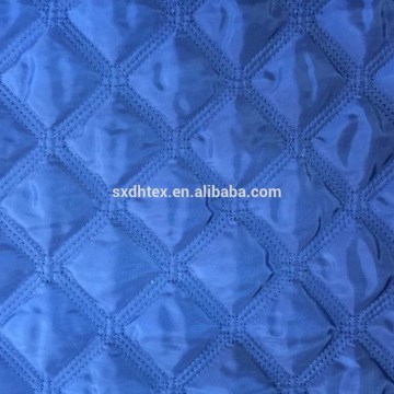 velboa/polyester brodé tissu rembourré thermique avec matelassage pour doudoune/manteaux