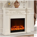 Mantel de lareira elétrica de madeira 120cm