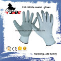 13G Polyester Palm Gary Nitrile Smooth Coated Glove En 388 3121