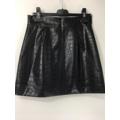Black PU Leather Mini Skirt