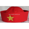 Promotional red cotton seaman sailor cap hat