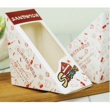Janela de PVC Triângulo Sandwich Embalagem Caixa de Almoço de Papel Kraft