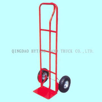 simple hand trolley,10x3.5" air wheel,toe plate width 220mm