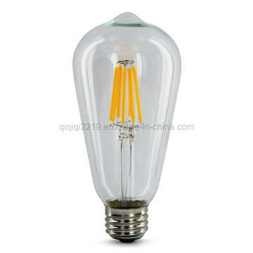 6.5W St64 220V COB LED Filament Bulb