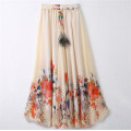 2016 Latest Design Women Printed Chiffon Beach Bohemian Skirt (16701)