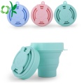 Tasse mignonne rétractable de FDA de sports en plein air de pliage de silicone