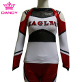 Uniformes de cheerleading à manches longues métalliques sur mesure All Stars