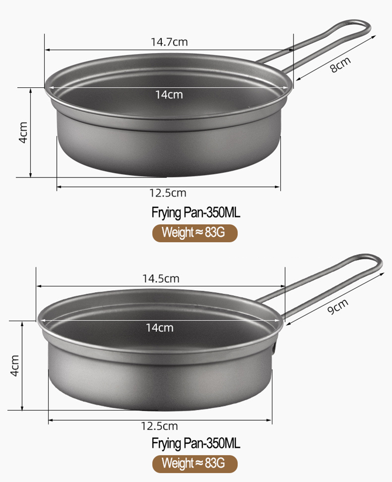 Titanium 1100ml Pots and Pan Titanium 1100ml Pots and Pan