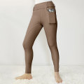 High Quality Brown Fabric Women Breeches For Sports