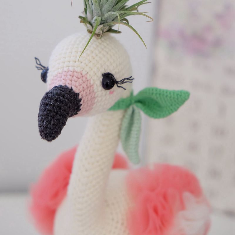 10 7 Crochet Flamingo