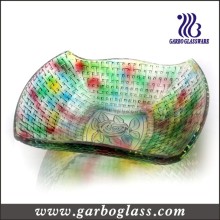 Modern Decorative Multi Color Square Glass Plate (GB1608MG/TS)