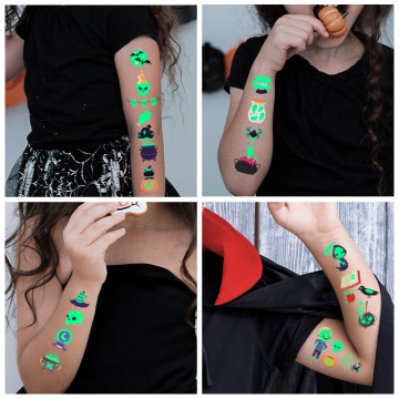 Sticulante de tatuaje para niños de Halloween Night Glow