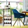 Industrial Wine Rack Freestanding Floor with Glass Holder