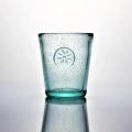Diseño de burbujas de moda Copa de vidrio reciclada con insignia
