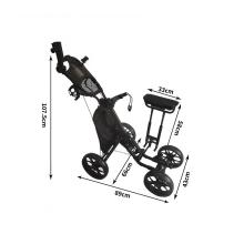 4 Wheel Golf Push Cart With Seat