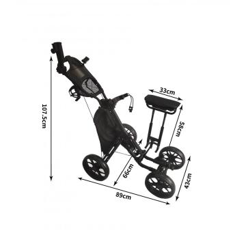 Carro de golf de 4 ruedas con asiento