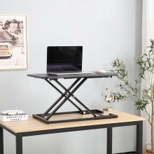 Siéntese, soporte, escritorio, soporte, mesa neumática, convertidor