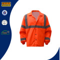 Hi Vis 100% Poliéster Chaqueta impermeable de seguridad reflectante con revestimiento transpirable