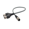 M12 macho a m12 cable de conector y hembra y conector