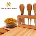 Bamboo Cheese Board Meat Charcuterie Platter Serving Tray