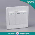 Igoto British Standard 3 Gang 1 Way Electrical Switch