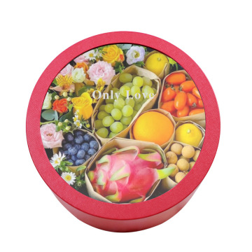 Custom Fruit Flower Round Bouquet Gift Round Box