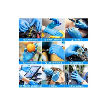 Hot Blue Nitrile gloves Non sterile medical gloves