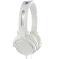 White Steel Headband Stereo Headphones Computer Headphones